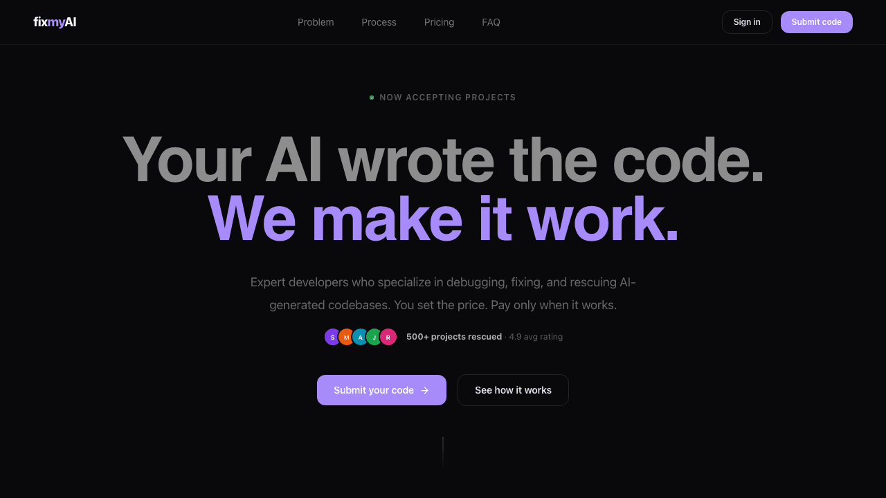 fixmyai.dev · screenshot